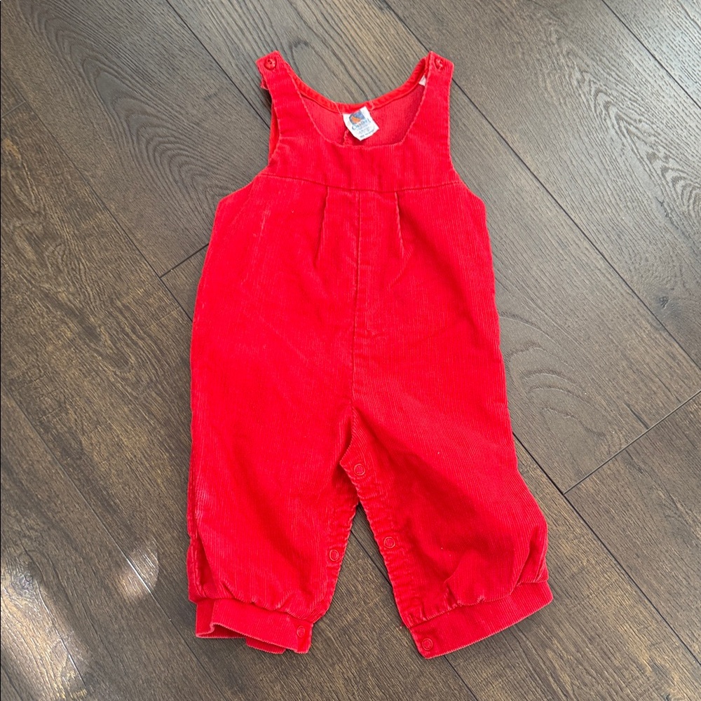 Carter's Vibrant Red Corduroy Overalls